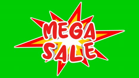 mega sale banner with star burst motion graphic animation sales banner ad