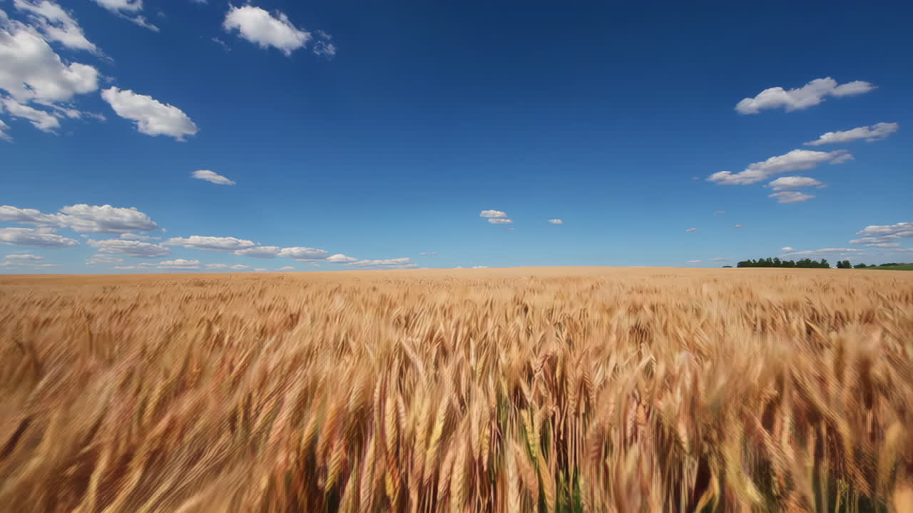Golden Wheat Field Under a Summer Sky