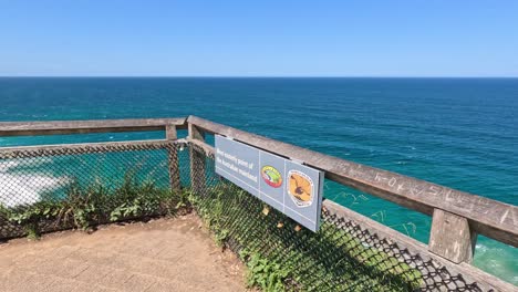 time-lapse of a scenic ocean overlook with clear skies