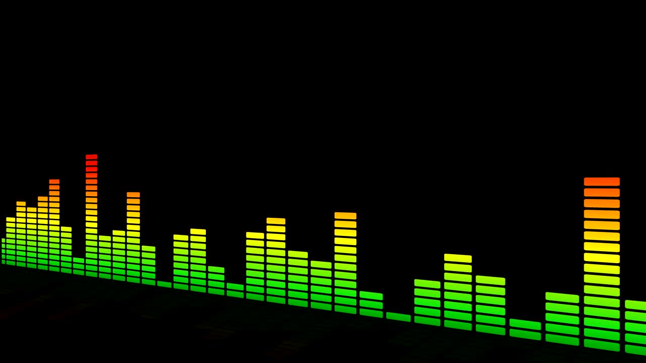 Audio equalizer isolated on black background