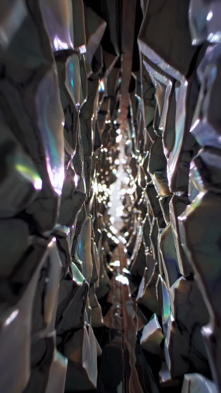Abstract Iridescent Crystal Passage