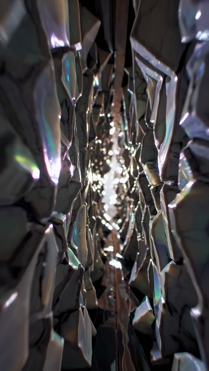 Abstract Iridescent Crystal Passage