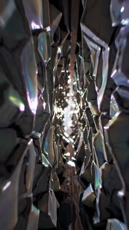 abstract iridescent crystal passage