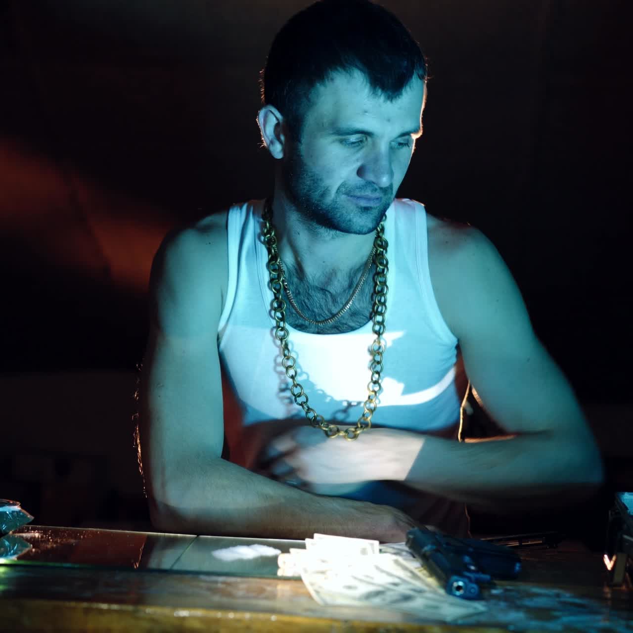 In the Underground Laboratory Newly Cooked Batch of Drugs in the Bags for Further Street Distribution.