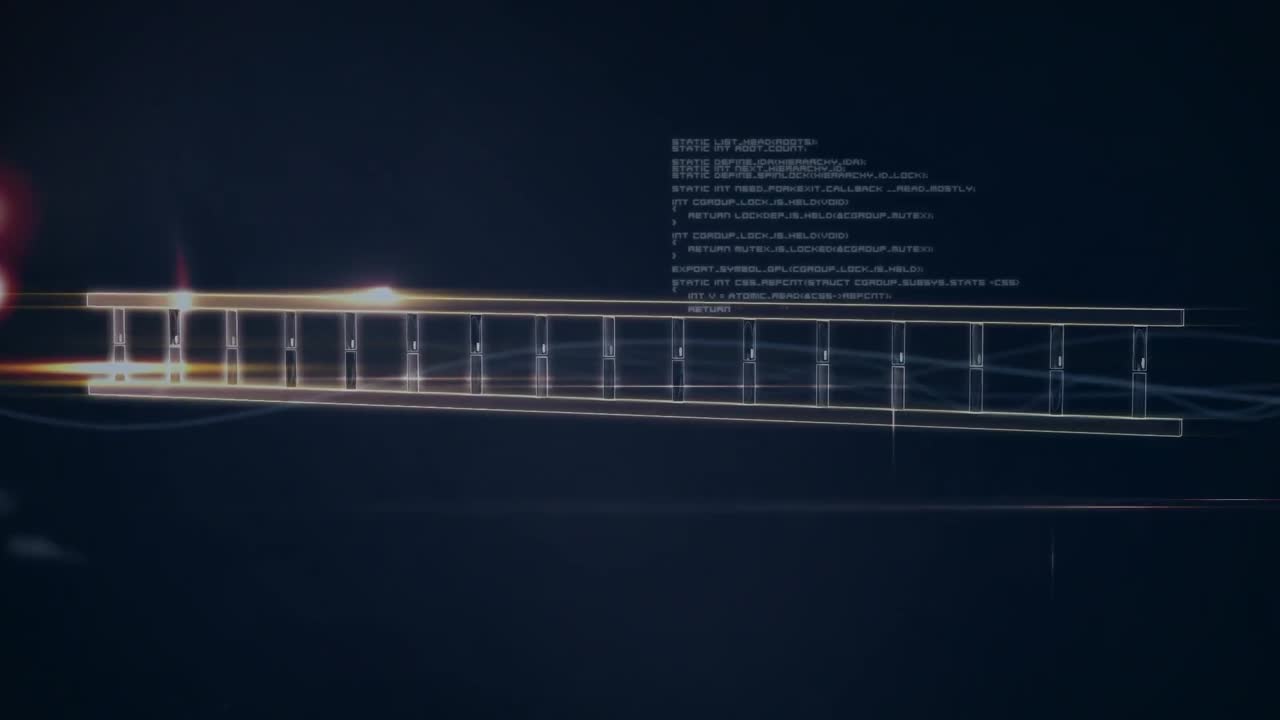 빛과 dna와 함께 검은 바탕에 데이터 처리의 애니메이션