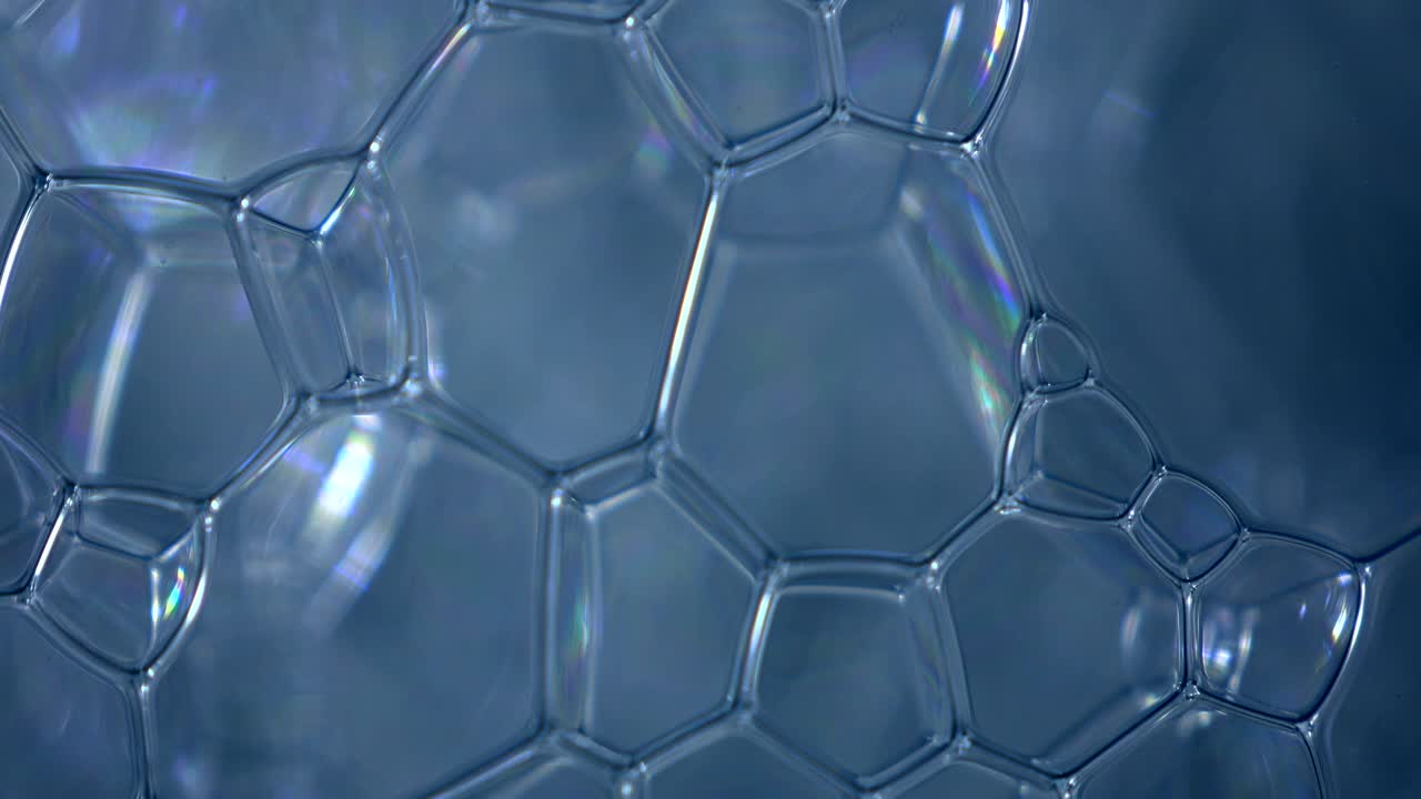 공기 거품, 비누 거품, 물의 표면 긴장, 무지개, 눈부신 비누 거룩, 다채로운 빛 반사, 비디오 효과, 배경, 4k