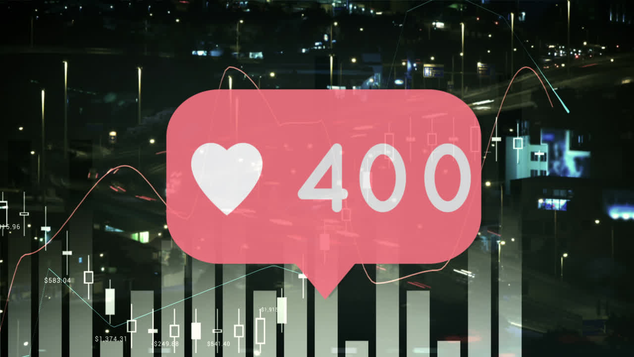 animación de iconos sobre las estadísticas