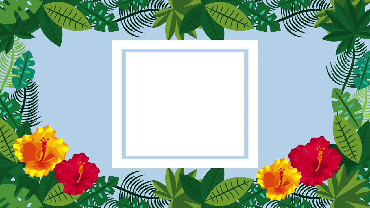 plantilla de verano tropical