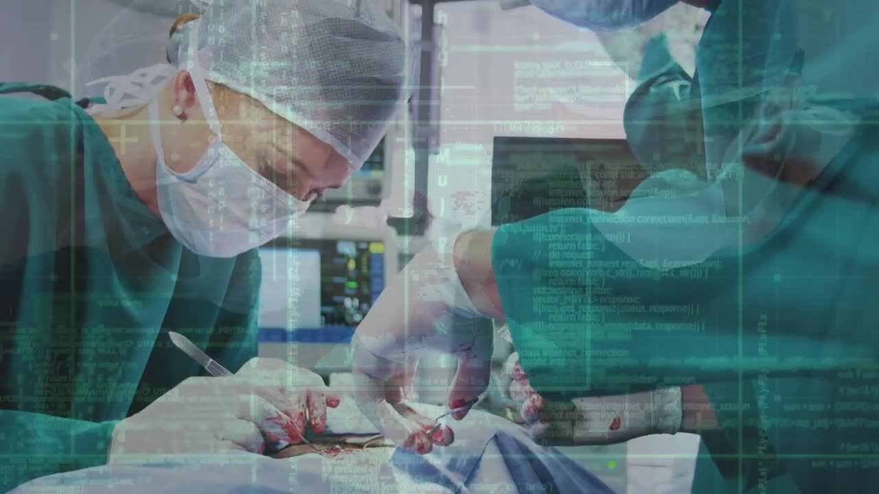 병원 의 의사 들 위 에 있는 코로나 바이러스 세포 의 애니메이션