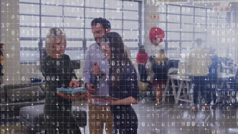 oficina ocupada en movimiento rápido