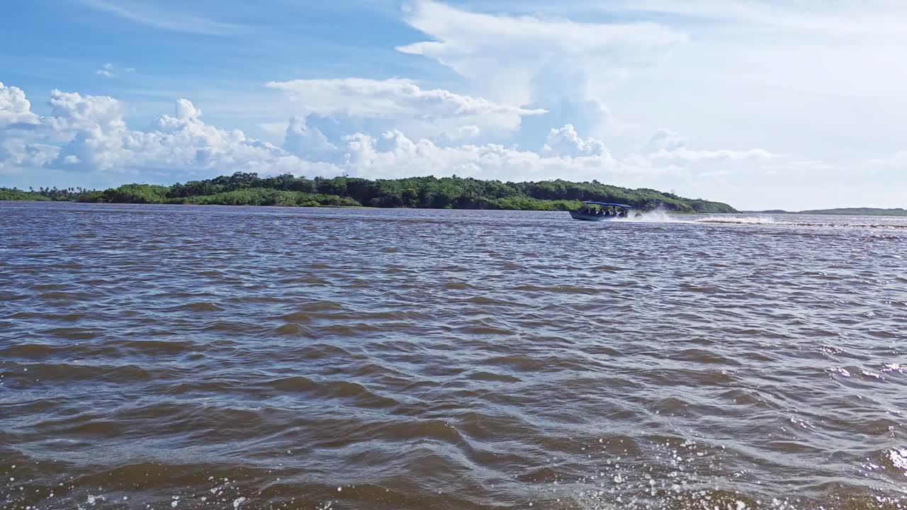 sailing along the Preguiças River in Brazil