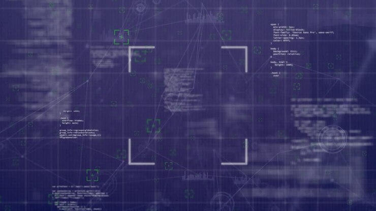 Animation of scope scanning over network of connections with data processing