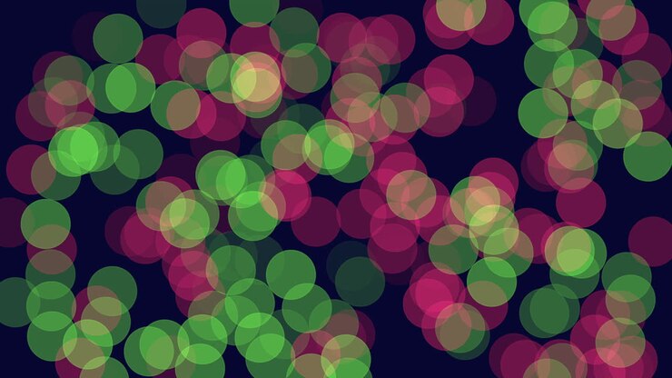 Dynamic fusion vibrant circles spin on black