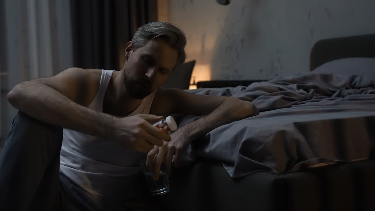 카 ⁇  위에 앉아 있는 남자