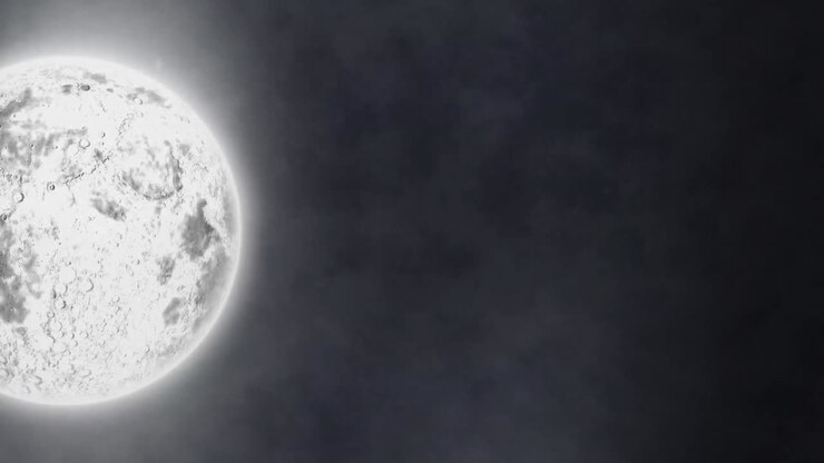 Lua e nuvens de fumaça