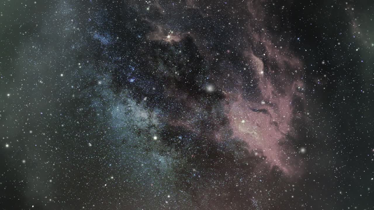4k view of nebula clouds floating in the universe