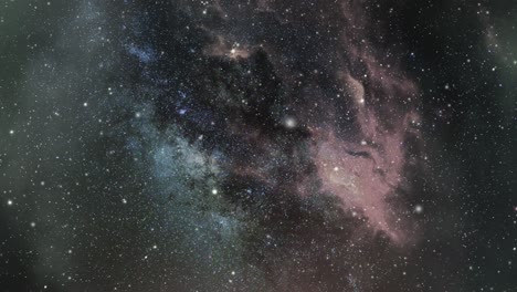 4k view of nebula clouds floating in the universe