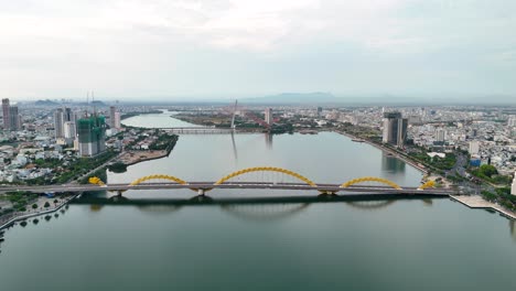 flycam dragon bridge | danang city - vietnam