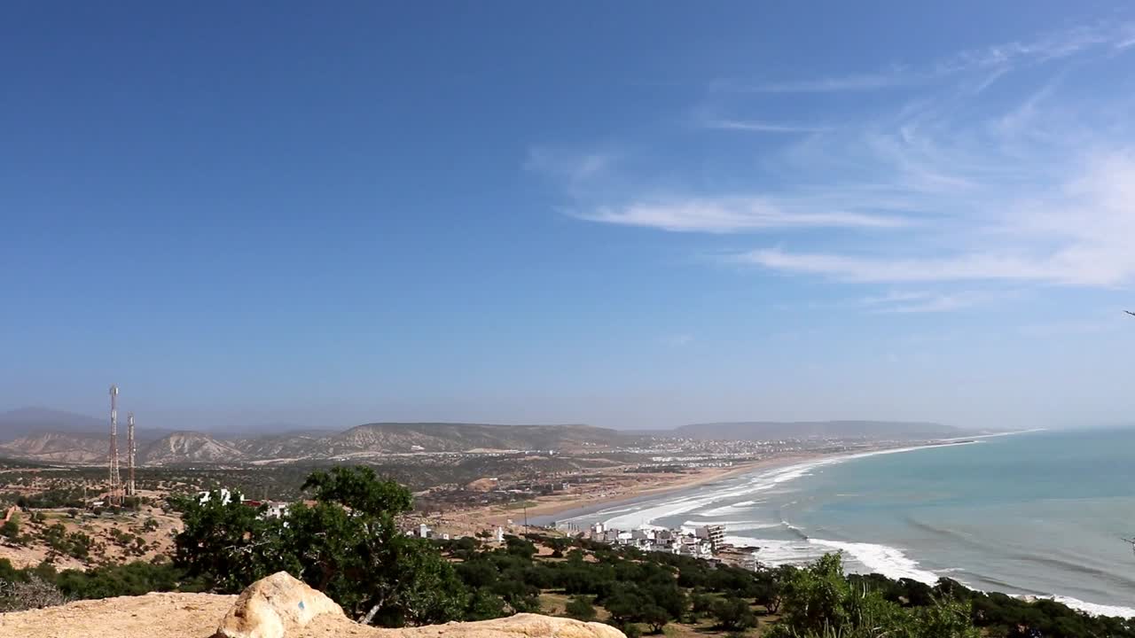 houses along Taghazout beach