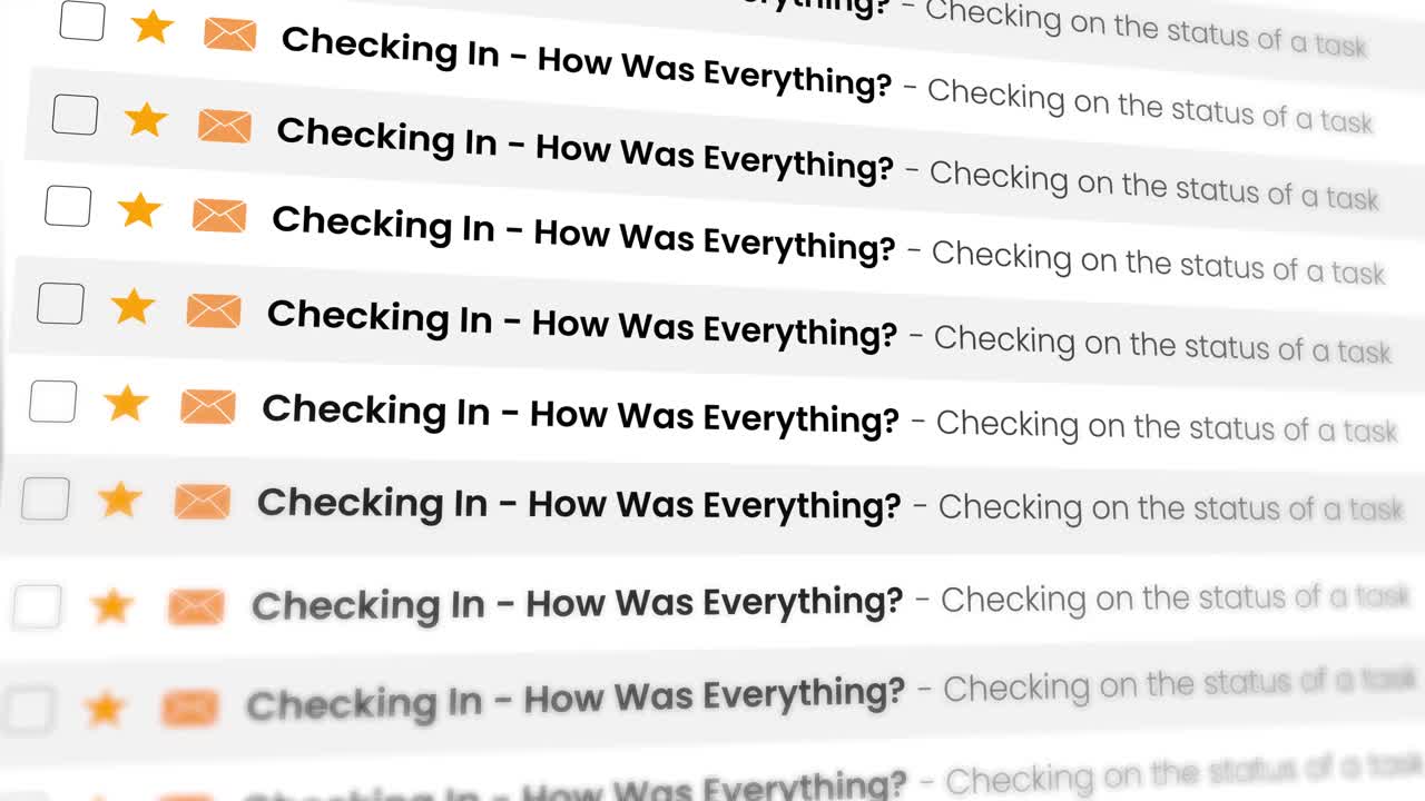 Checking In - How Was Everything? Emails