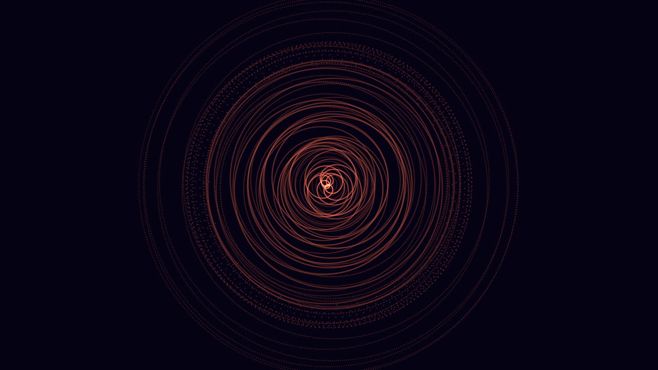 líneas de neón futuristas en espiral en gradiente negro