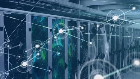 Animation-of-network-of-connections-and-plexus-networks-against-computer-server-room