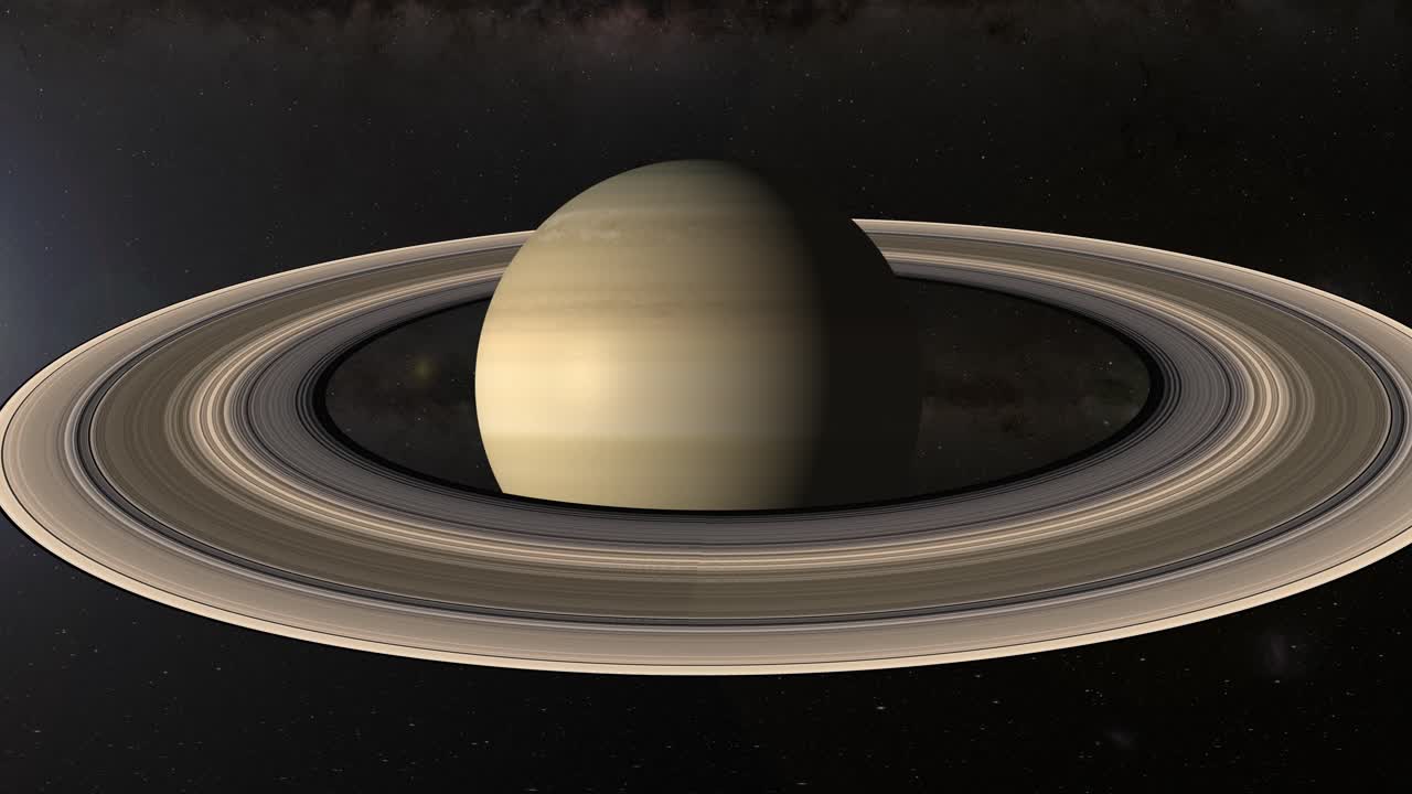 Saturn's rings and rotation over time