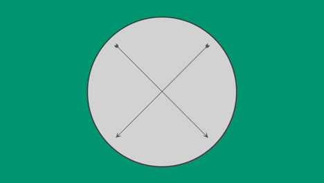 cross arrow in circle