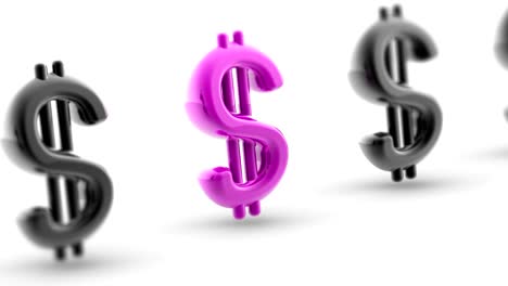 el icono del dólar. las imágenes de bucle tienen resolución de 4k.