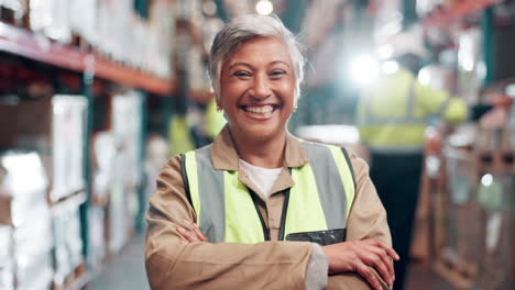 retrato del trabajador del almacén