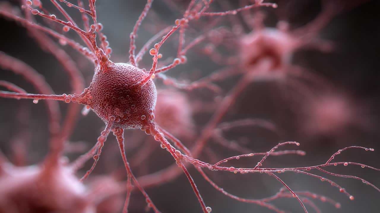 Detailed Close-Up of Neurons Revealing Intricate Structures and Connections, Highlighting the Fascinating Complexity of Brain Cells in Biological Context