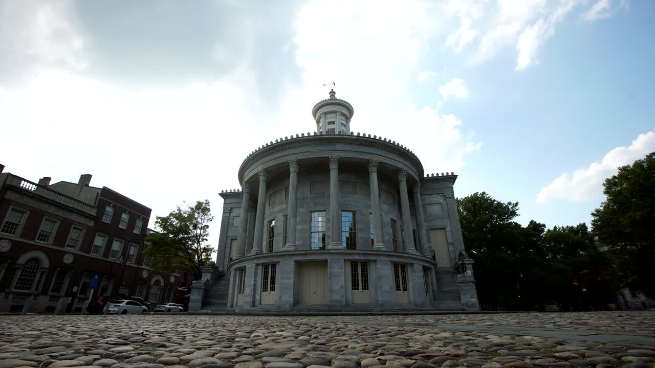 Sunny Day Time Lapse - Merchant Exchange Building, Philadelphia