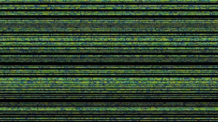 Digital Glitch Effect with Horizontal Lines and Noise
