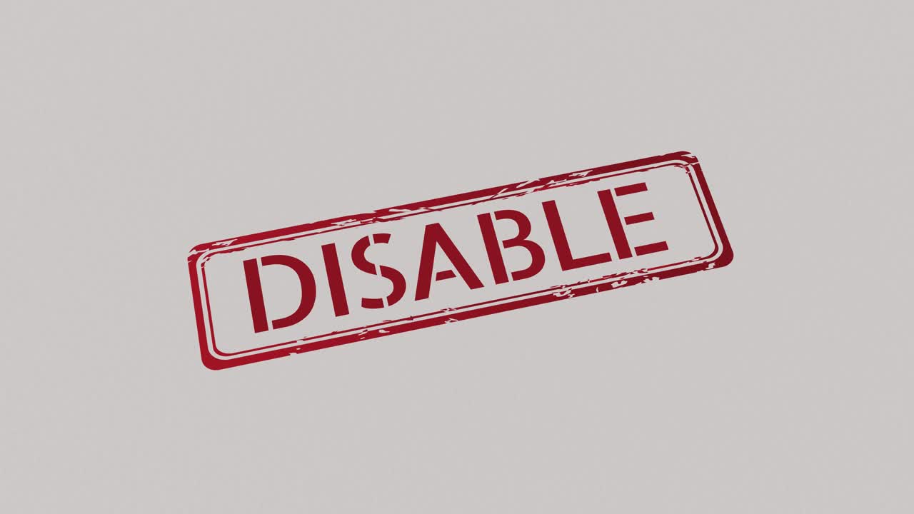 DISABLE Stamp