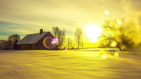 motion blur timelapse of cirrus clouds moving over the sun in winter time