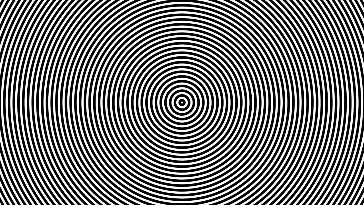 Black and white Psychedelic optical illusion background