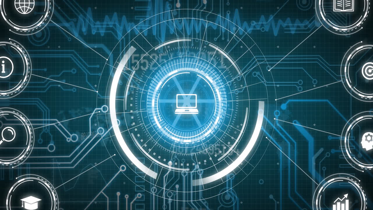 Animation of scope scanning and data processing