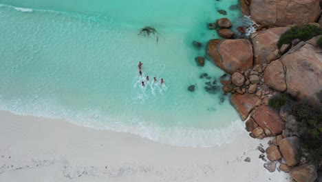 Aerial-View,-Thistle-Cove-Beach,-Cape-Le-Grand-National-Park,-Australia