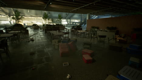 abandoned airport food court