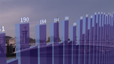 Animation-of-financial-data-processing-over-paris-cityscape