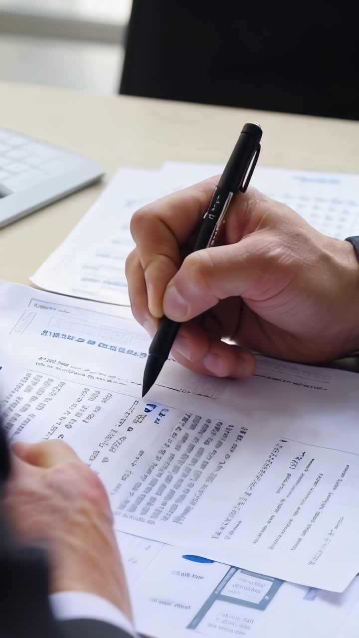 Hand Writing Notes on Business Document