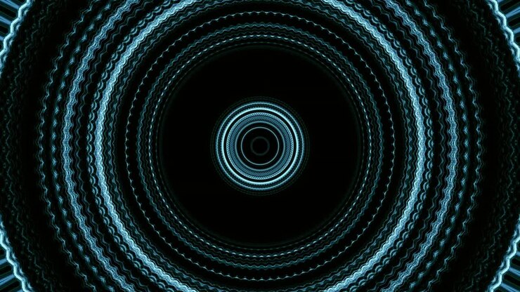 4K Abstract motion background animation circle or sphere flow with light and projections seamless loop