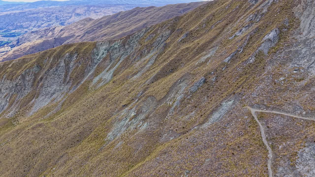 Roys Peak hike, Wanaka NZ. Scenic trail, adventure, serene landscape