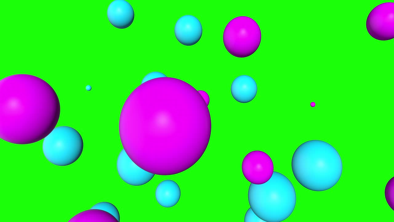 Green Screen Colorful spheres or balls
