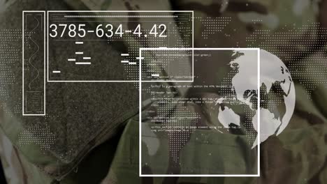 animación del procesamiento de datos en todo el mundo