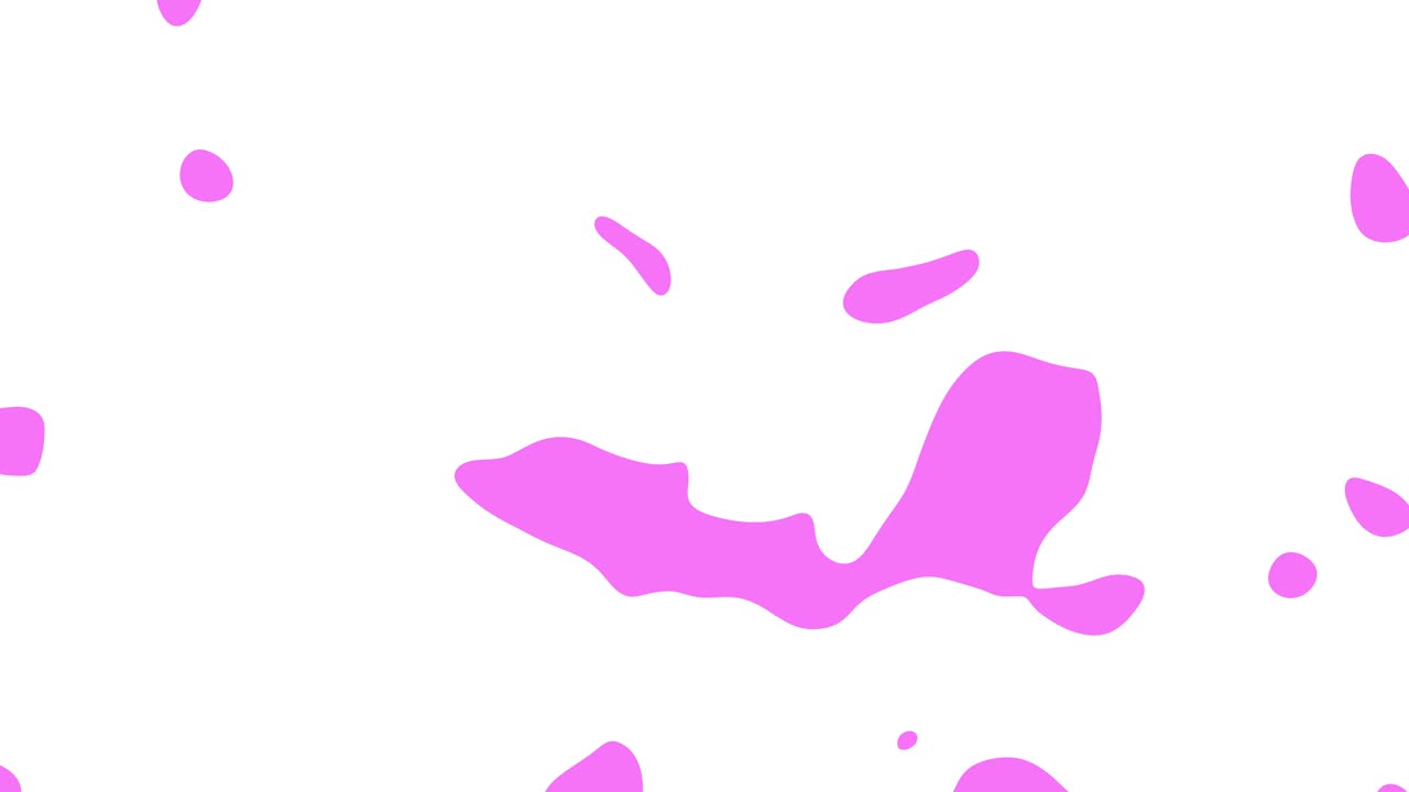 Abstract animation of pink morphing shapes on white background. Seamless loop animated background, wallpaper.