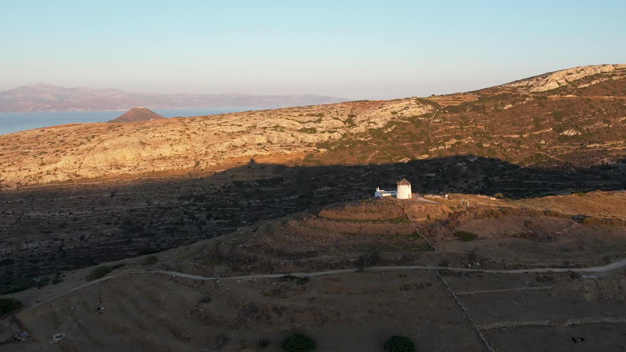 Aerial views from over the village of Lefkes, on the Greek Island of Paros.
