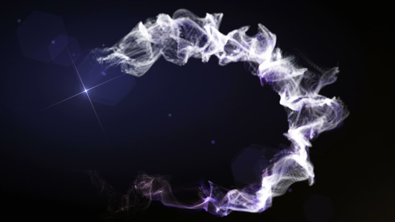 anillo de partículas fondo de animación abstracto, 4k