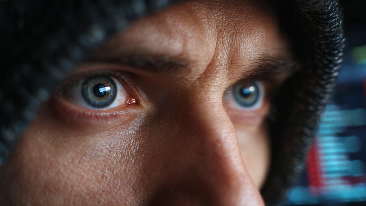 Intense Focus of a Coder in a Dark Environment, Capturing the Essence of Concentration and Technical Engagement in the Digital Age