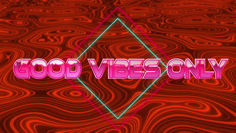 animación de buenas vibraciones sólo en el espacio abstracto digital